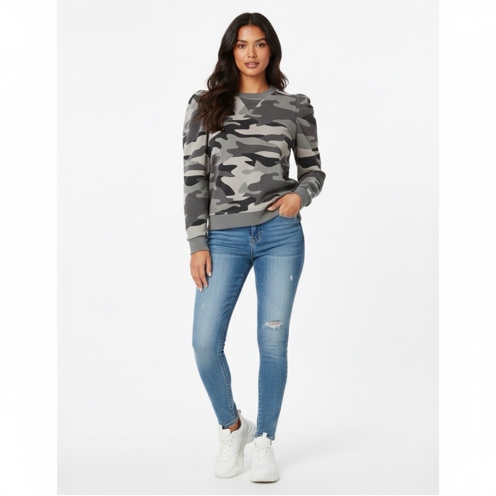 Cynthia Rowley Camouflage Print Sweatshirt-L